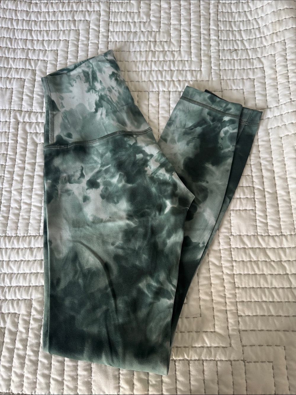lululemon athletica Kids Forest Green Tie-Dye Leggings